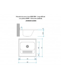 MESADA ACERO  LN50 - 60 2