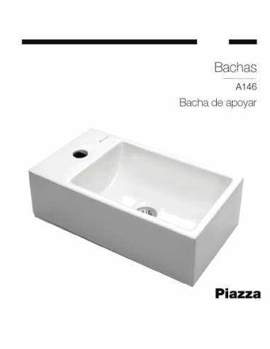 BACHA DE APOYO 450X250X120MM Piazza