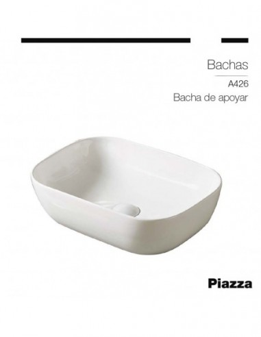 BACHA SANITARIA DE APOYAR 455X320X140MM Piazza