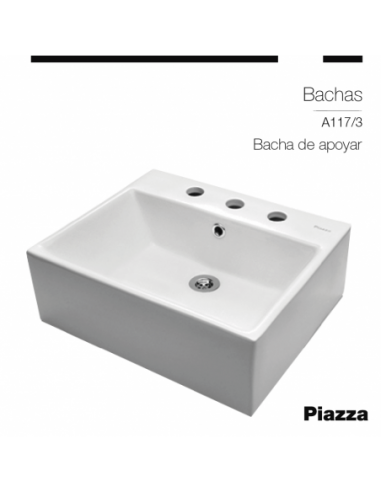 BACHA APOYO 475X405X155MM Piazza