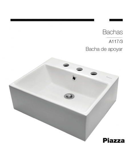 BACHA APOYO 475X405X155MM Piazza