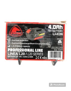 BATERIA LITIO 18V 4.0 A/H...