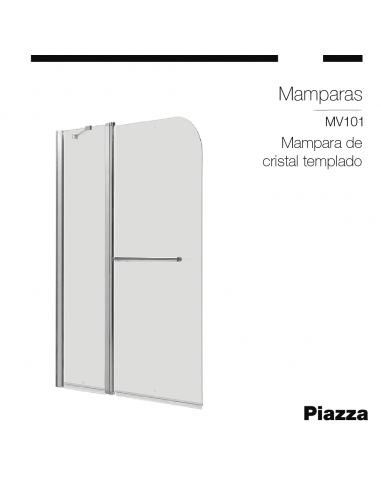 MAMPARA DE CRISTAL TEMPLADO 1200MM X...