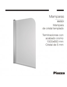 MAMPARA DE CRISTAL TEMPLADO...