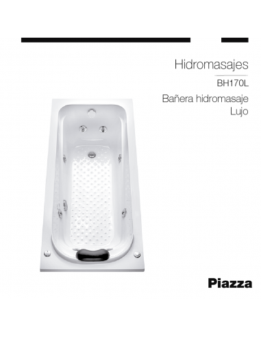 BAÑERA HIDROMASAJE DE LUJO 1700MM PIAZZA