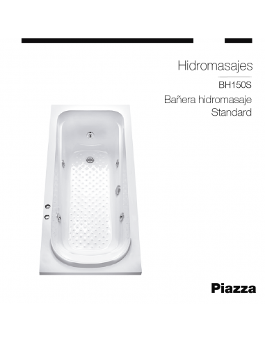 BAÑERA HIDROMASAJE STANDARD 1500MM...