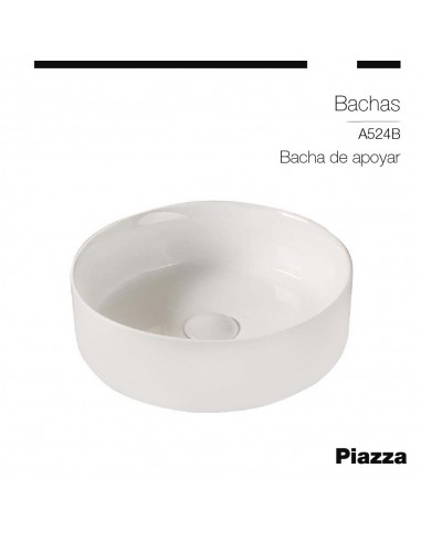 BACHA SANITARIA DE APOYAR Ø360X125MM Piazza