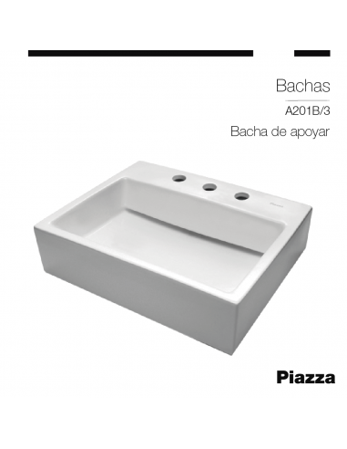 BACHA DE APOYO 560X460X135MM Piazza