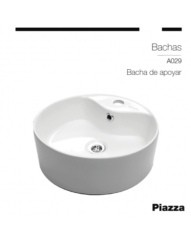 BACHA DE APOYO 415X415X145 MM Piazza