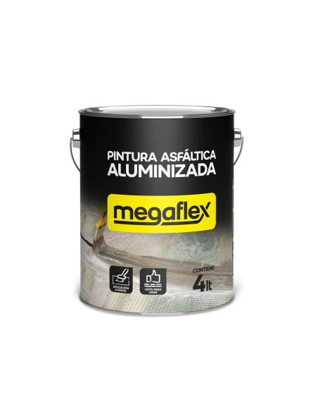 MEGAFLEX PINTURA ALUMINIZADA X 4 LITROS