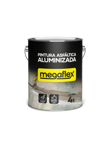 MEGAFLEX PINTURA ALUMINIZADA X 4 LITROS