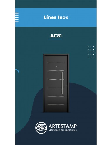 PUERTA LINEA INOX MOD AC81-0,70X2,00...