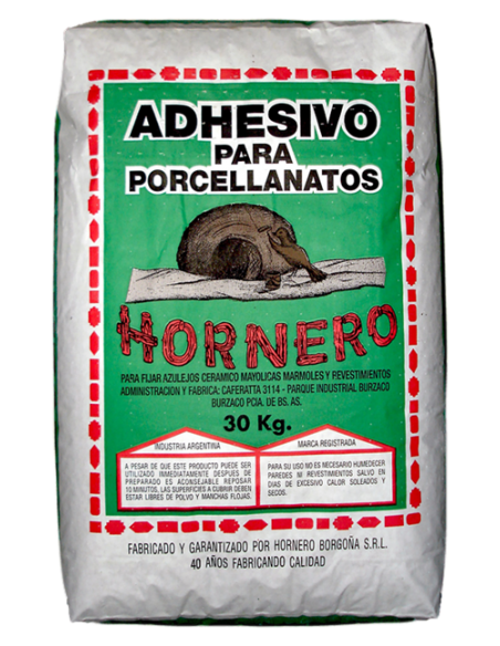 ADHESIVO   PORCELANATO IMP. X 30KGS. HORNERO