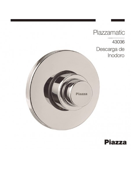 VALVULA DE DESCARGA PARA INODORO CON TAPA REDONDA PIAZZA