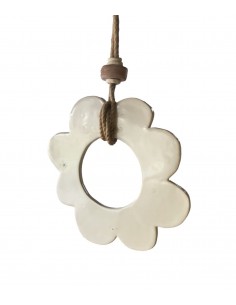 colgante de ceramica flor