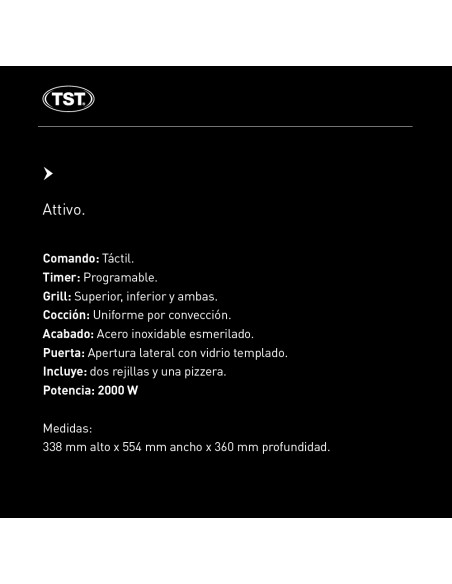 HORNO ELECTRICO ATTIVO 45L - TST