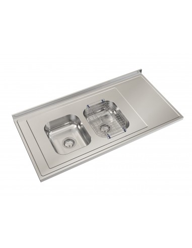 MESADA ACERO 304 DE 1.20 PILETA DOBLE...