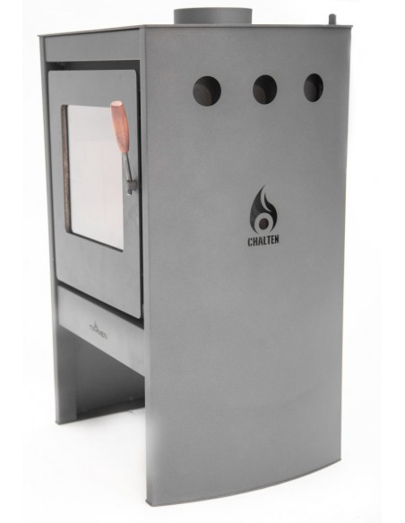 CALEFACTOR A LEÑA - CHALTEN 9.000KCAL. .AMBIENTE A CLIMATIZAR 110 M2 .SALIDA DE 6" TROMEN