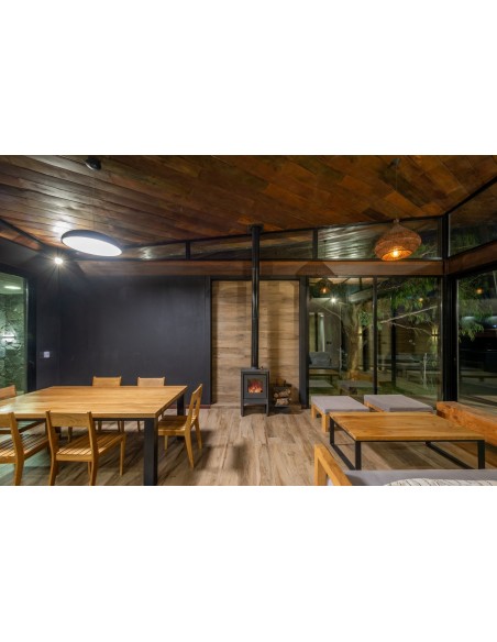 CALEFACTOR A LEÑA - CHALTEN 9.000KCAL. .AMBIENTE A CLIMATIZAR 110 M2 .SALIDA DE 6" TROMEN