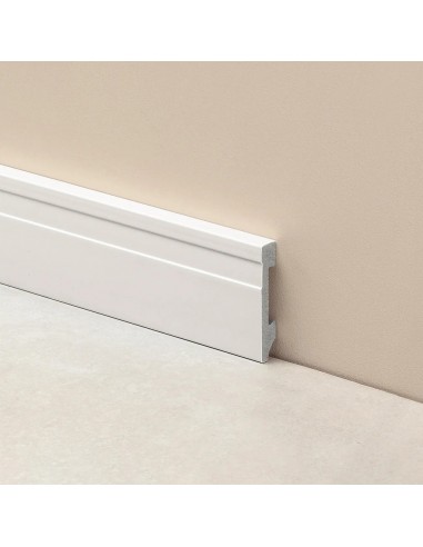 Zócalo Line Blanco 70 mm x 15 mm x 2,5 m - ATRIM