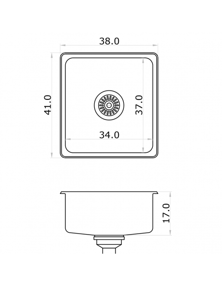 Bacha de cocina Mi Pileta Encastrable simple Designia 782E