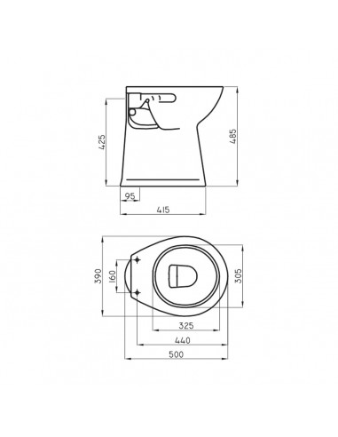 Inodoro corto Espacio FERRUM