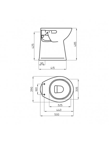 Inodoro corto Espacio FERRUM