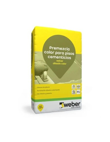 WEBER ALISADO COLOR 30 KG ARENA, BLANCO, GRIS CLARO