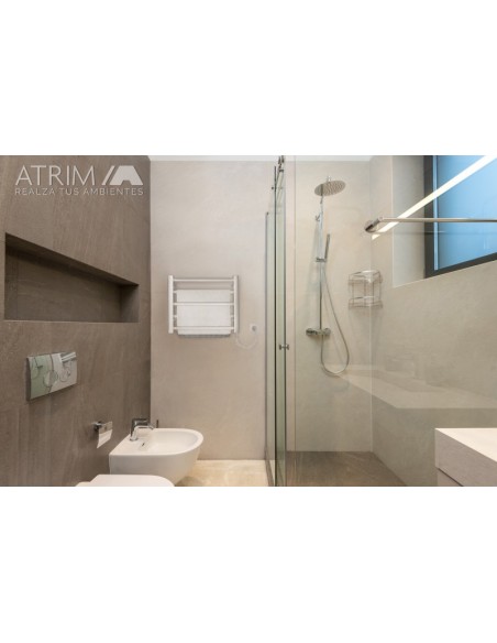 TOALLERO ELÉCTRICO CONFORT 450MM X 500MM X 95MM ALUMINIO BLANCO ATRIM