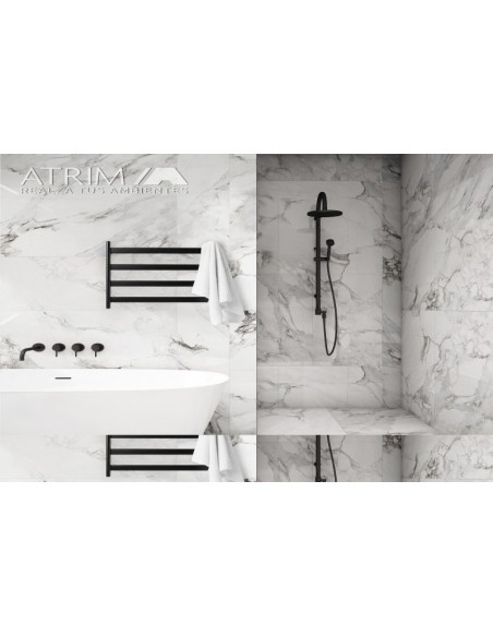 TOALLERO ELÉCTRICO SINGULAR 450MM X 490MM X 100MM ACERO NEGRO ATRIM