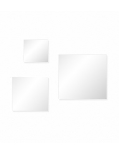 ESPEJO QUADRIX CUADRADO 3 UN. PACK COMPRA X4 SETS REFLEJAR