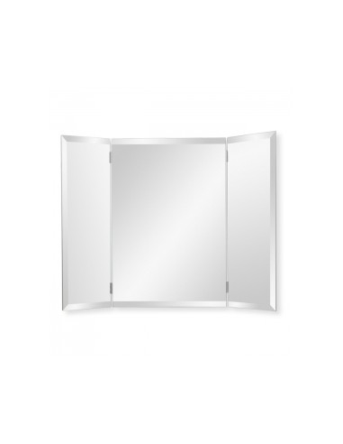 ESPEJO TRIPTICO BISELADO 0.78 X 0.60 SIN LUZ BLANCO REFLEJAR
