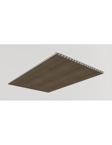 CIELORRASO DE PVC - REVESTIMIENTO 13MM  WALNUT - 6MTS MUCHTEK