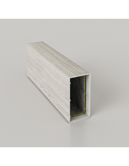 TUBULAR RECTANGULAR DE PVC/CORTAVISTA - 76x38  ALPINE - 5,8MTS MUCHTEK