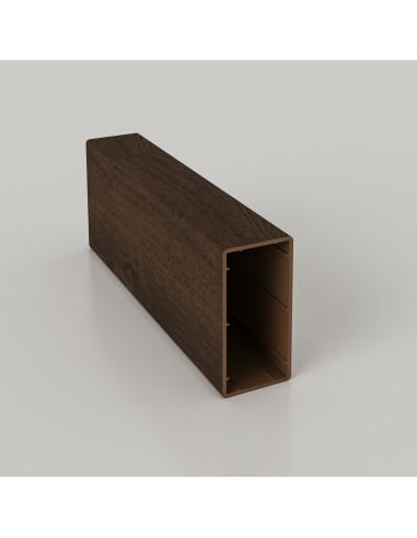 TUBULAR RECTANGULAR DE PVC/CORTAVISTA - 76x38  NOGAL 5,8MTS - MUCHTEK