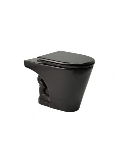Inodoro corto Marina - Negro Ferrum