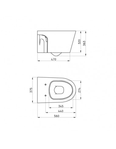 INODORO DE COLGAR MARINA FERRUM