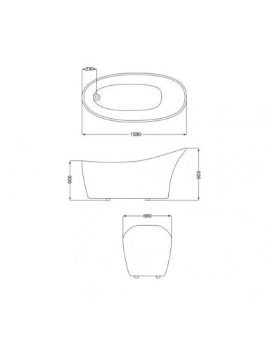 BAÑERA ISLA CLASICA KHIOS FERRUM