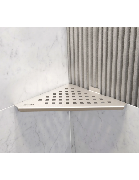 Estante Esquinero Triangular Cuadrado Esmerilado 21,5 cm x 21,5 cm x 3 cm ATRIM