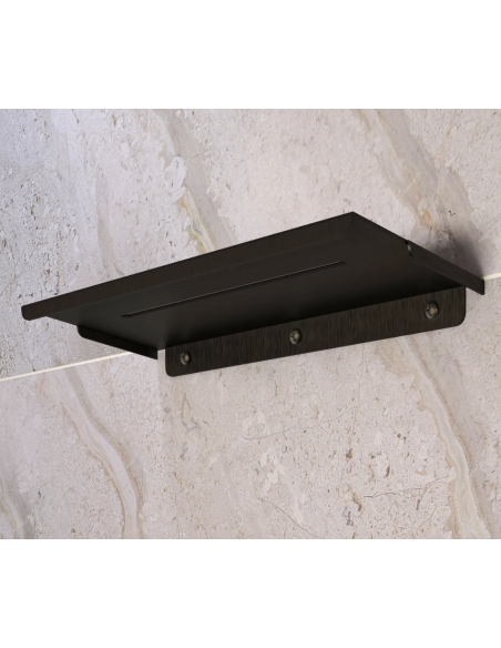 Estante Rectangular Linea Negro Mate 30 cm x 11 cm x 2 cm ATRIM