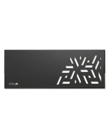 Estante Rectangular Abstracto Negro Mate 30 cm x 11 cm x 2 cm